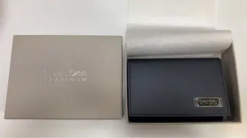 미사용 Calvin Klein Platinum 명함지갑 네이비
