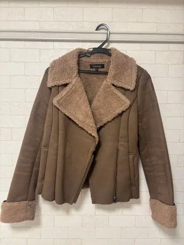 리엔다 브라운 무스탕 코트 S