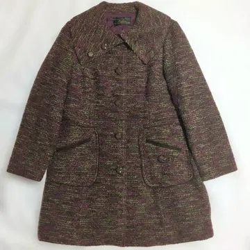 새상품급 레리안 트위드 충전솜 코트 11호