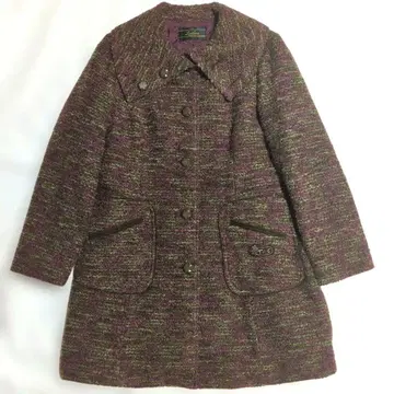 새상품급 레리안 트위드 충전솜 코트 11호