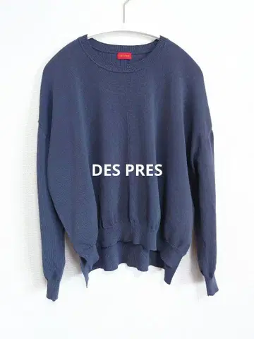 DES PRES 긴팔 니트 네이비