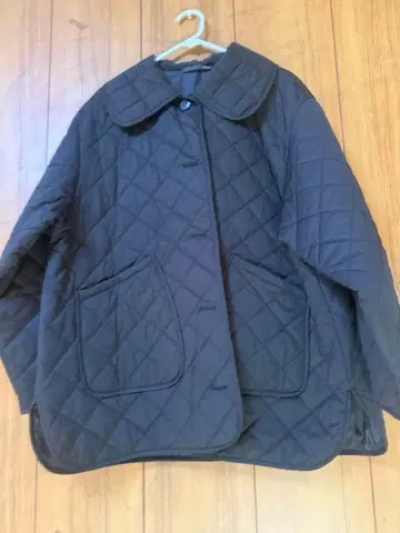 다크 브라운 퀼팅 자켓