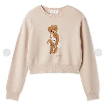 Lily Brown Lily Bear 니트 풀오버 핑크