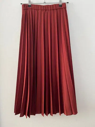 MORRIS&SONS 플리츠 스커트 보르도 일본제 비샵 울 혼방