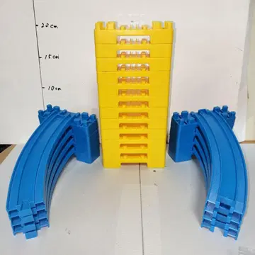 프라레일 곡선 레일 A, B 각 4개 지지대 12개 세트 타카라토미