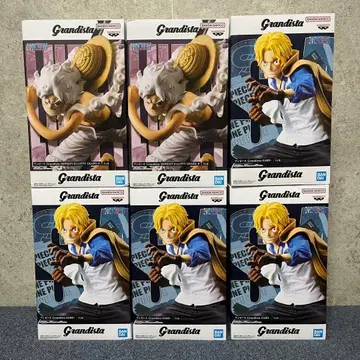 [ 새상품 ] 원피스 사보 루피 니카 그란디스타 피규어 6체 세트