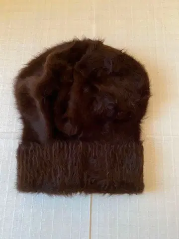 여성용 니트 모자 짙은 갈색 미사용품