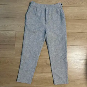 IENA 울 그레이 테이퍼드 팬츠 36