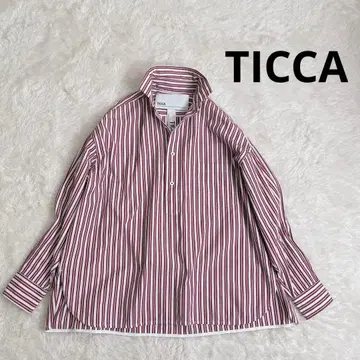 TICCA SOMELOS 오버 사이즈 풀오버 스트라이프 셔츠