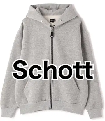 새상품급 Schott 샷 집업 후드티 그레이