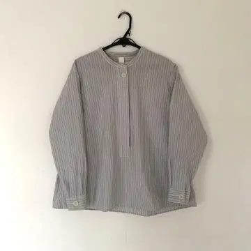 스트라이프 긴팔 셔츠 버튼 포함 MHL 사이즈 1