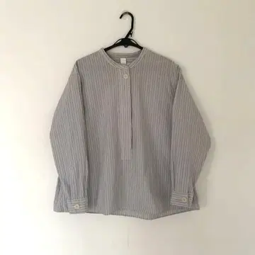 스트라이프 긴팔 셔츠 버튼 포함 MHL 사이즈 1