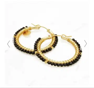 Naturali Jewelry 나츄라리쥬얼리 블랙 스피넬 후프 M