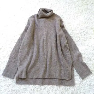 띠어리 럭스 캐시미어 터틀넥 니트 풀오버 사이드 슬릿