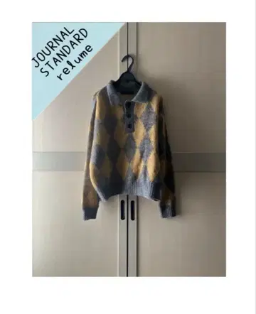 저널 스탠다드 리룸 아가일 폴로 니트