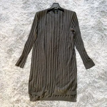 INED 이네드 9호 벤버그 혼방 리브 니트 롱 가디건