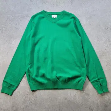 [ 새상품급 ] BEAMS 빔즈 V넥 니트 그린 M