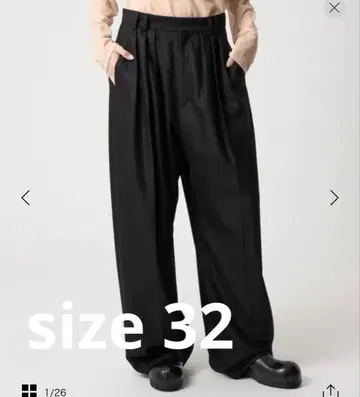 [미사용 새상품] 6(ROKU) 울 턱 팬츠 25FW