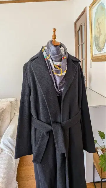 BARNEYS NEW YORK 롱 코트 모 100퍼센트