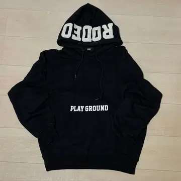 RODEO CROWNS 블랙 후드티 로고 F 사이즈