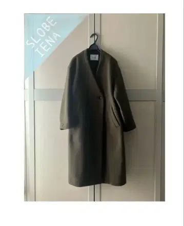 슬로브 이에나 Super100 더블 모사 V넥 노카라 코트