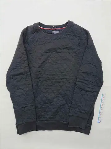 타미힐피거 퀼팅 맨투맨 L 사이즈 남성용 블랙 계열