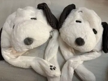 스누피 귀도리 모자 2세트 당일 발송