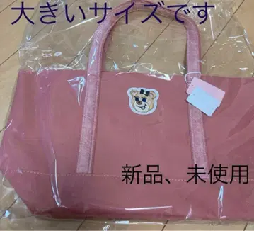 [ 미사용 새상품 ] 페이러 올드 테디 와펜 토트백 대 핑크