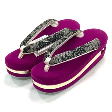 미사용 새상품 후리소데용 보라색 계열 장식 포함 조리 프리 사이즈