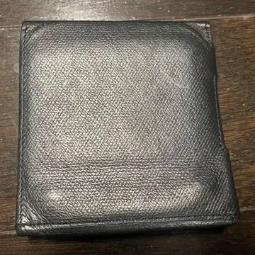 아브라사스 ABRASAS 블랙과 파랑 가죽 접이식 지갑