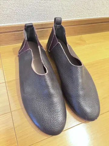 다크 브라운 가죽 슬립온