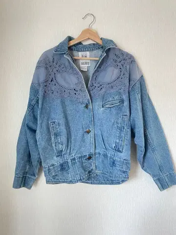 빈티지 TOGETHER! 데님 자켓 레이스 장식