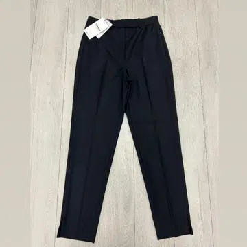 [ 새상품 택 포함 ] 2024AW 크롭 테이퍼드 팬츠 울 슬릿 블랙