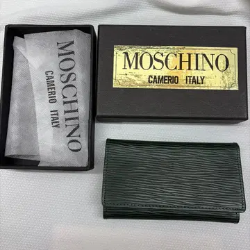 MOSCHINO 그린 가죽 키케이스