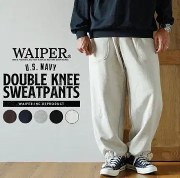 미사용 새상품 WAIPER.inc 더블니 스웨트 팬츠 [ WP1032 ]
