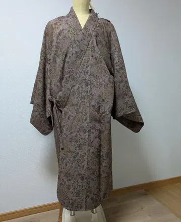 도중착 깊은 브라운 계열 꽃무늬 롱 기장