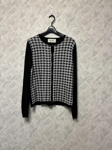 새상품 ROPE 하운드 투스 가디건 EX-2 16000엔