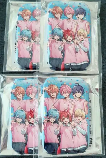 스토푸리 집합 랜덤 스퀘어 캔뱃지 복권 4개 세트