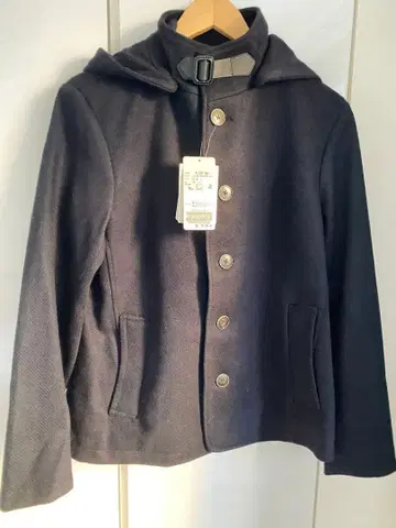 INHERIT 코트 자켓 후드 부착 네이비 S