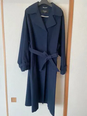 새상품급 ROCHAS 네이비 롱 코트 40