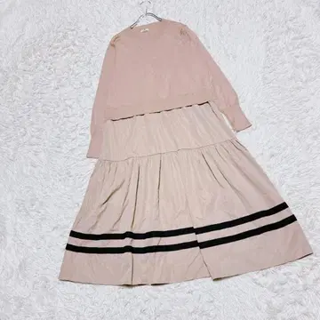 도킹 원피스 (F) 니트 x 캉캉 스커트 성숙/러블리