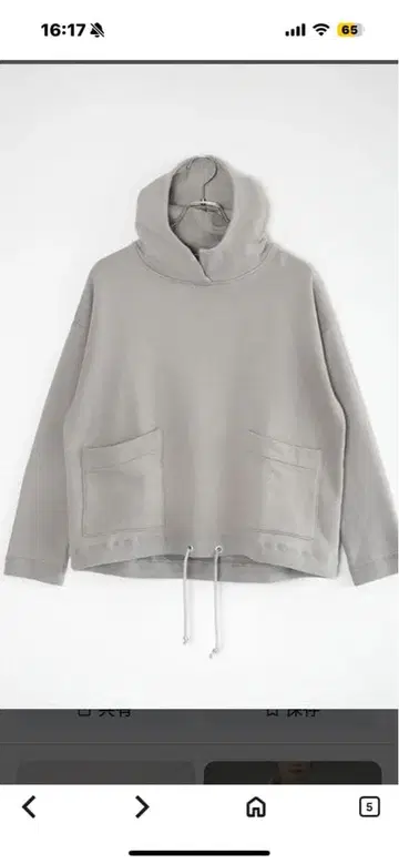 BLUE LAKE MARKET 그레이 후드티