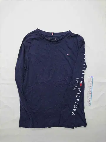 타미힐피거 롱 슬리브 T셔츠 네이비 152 남성용