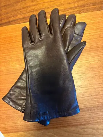 FURLA 브라운 가죽 롱그로브