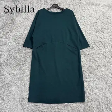 새상품급 2020년 시빌라 돌먼 슬리브 원피스 롱 울 그린