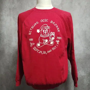 USA 구제 의류 Hanes 곰 산타 90s 빈티지