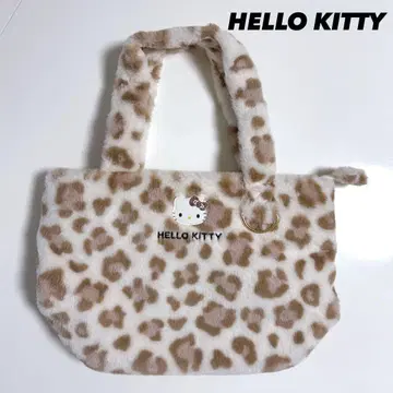 산리오 헬로키티 토트백 퍼 표범 무늬 아베일
