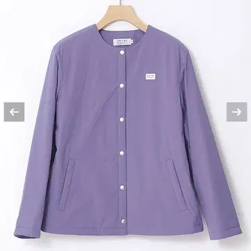 [ 새상품급 ] 크로커다일 충전솜 노카라 자켓 여성용 M 사이즈 퍼플