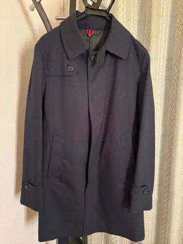 네이비 트렌치코트 허리 벨트 포함