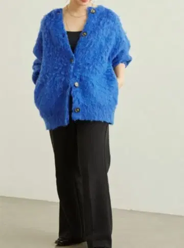 스콧 클럽 SIMPLICITE 샤기 가디건 울 가디건